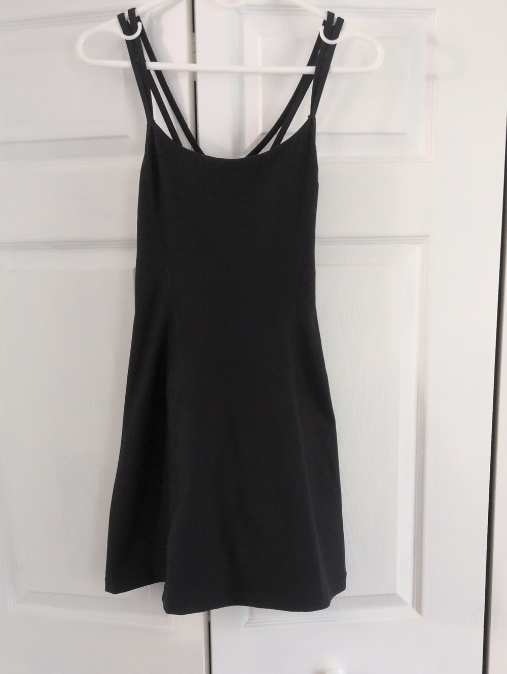 Abercrombie YPB SculptLUX Black Double-Strap Women's Tennis Dress
